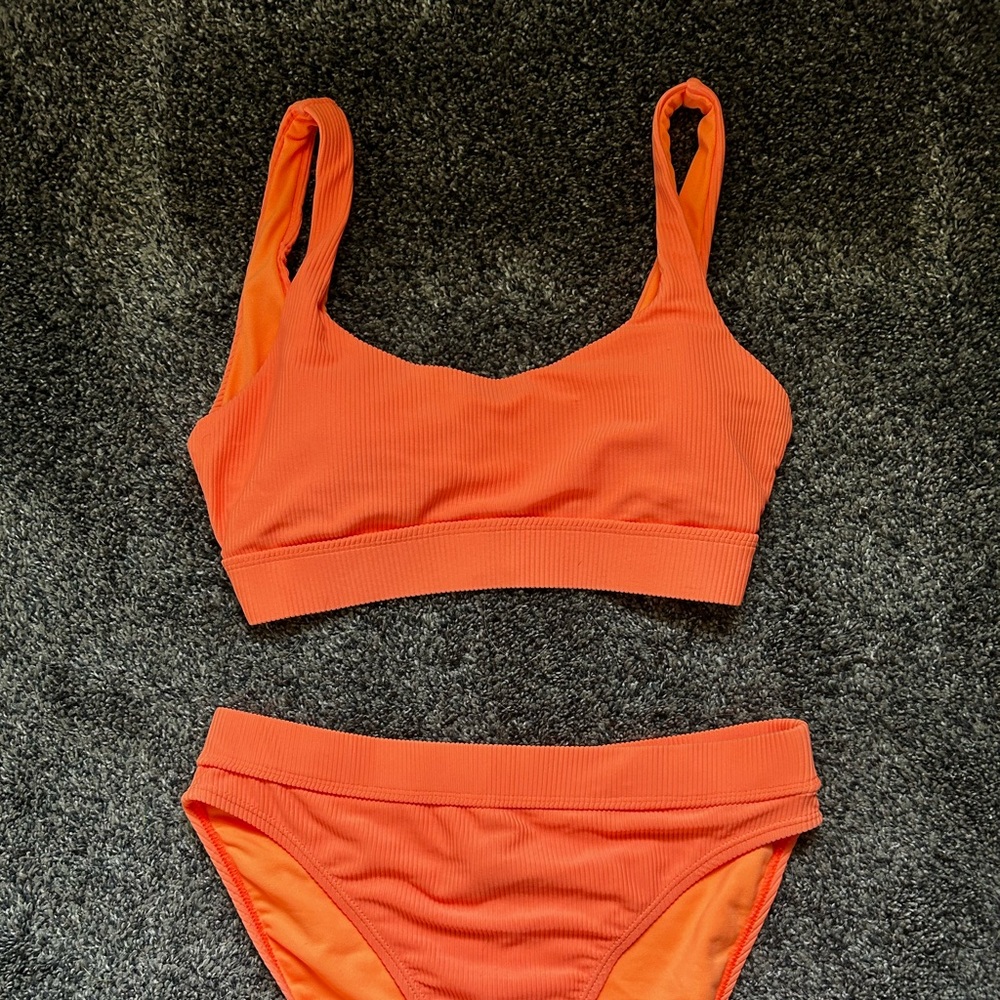 Vibrant Orange Bikini Set